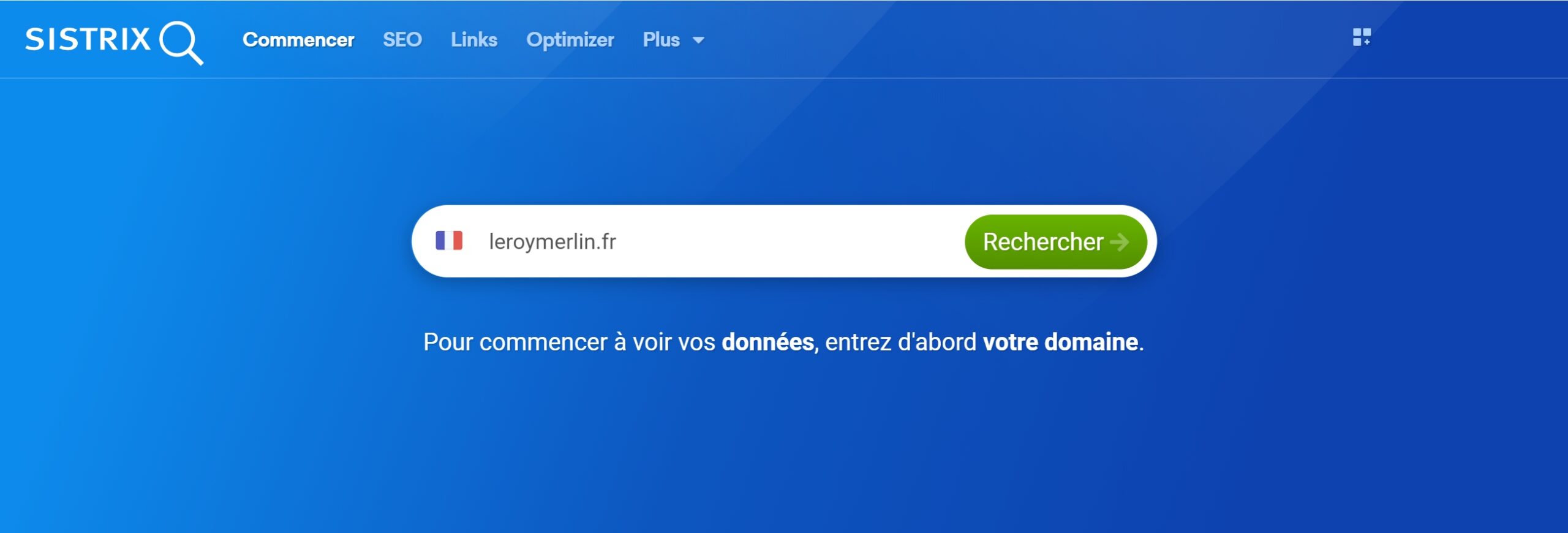 accès vers Vue d’ensemble des domaines