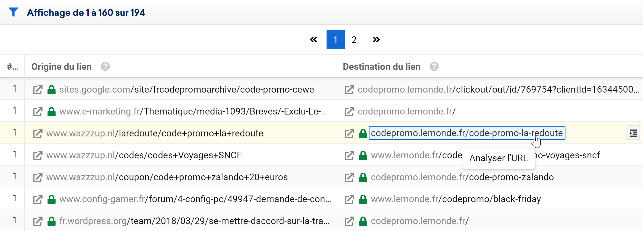liens vers code promo du site lemonde.fr