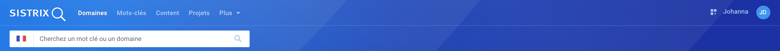Barre de navigation sur l'interface de la Toolbox SISTRIX 