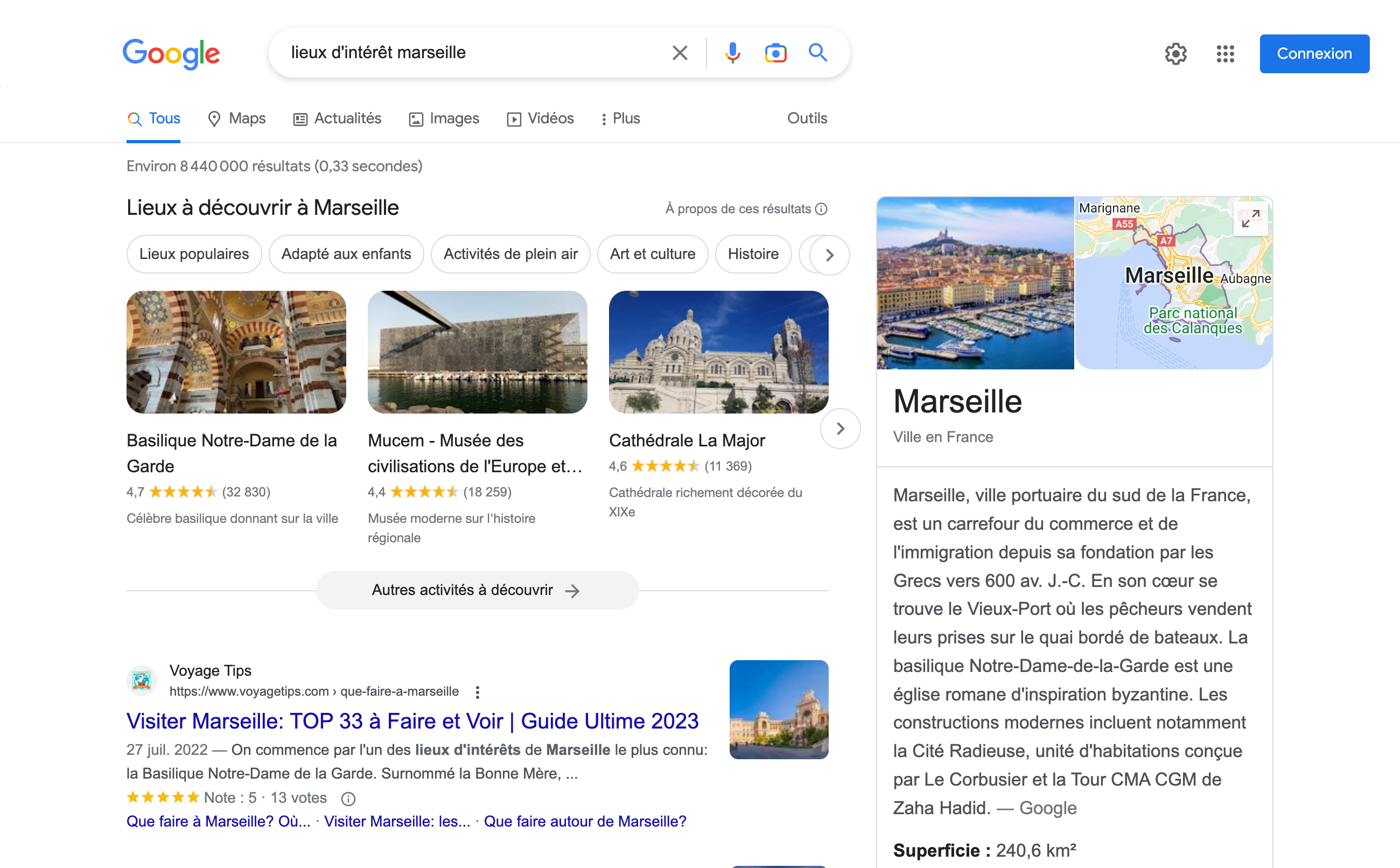 Résultats de recherche Google pour "lieux d'intérêt marseille"