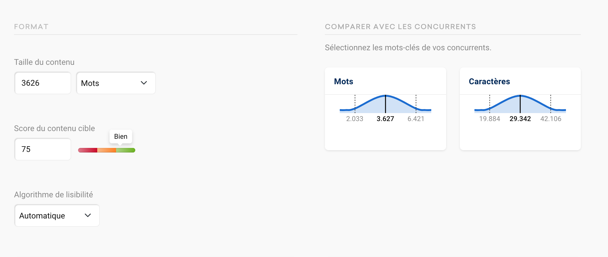 Brief concernant la structure dans l'assistant de contenu IA