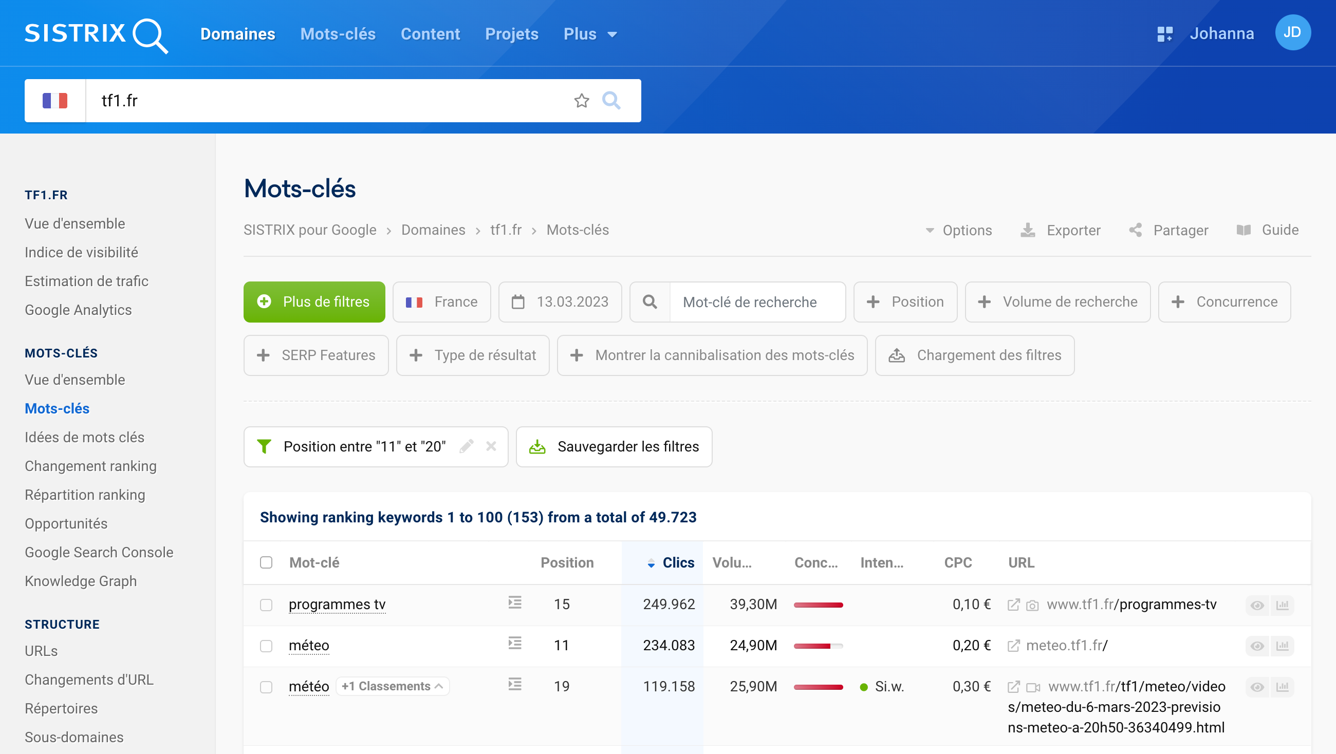 Identifier les opportunités d’optimisation situées en page 2 et aux positions 11 à 20 des résultats de recherche Google grâce aux filtres Position et Date