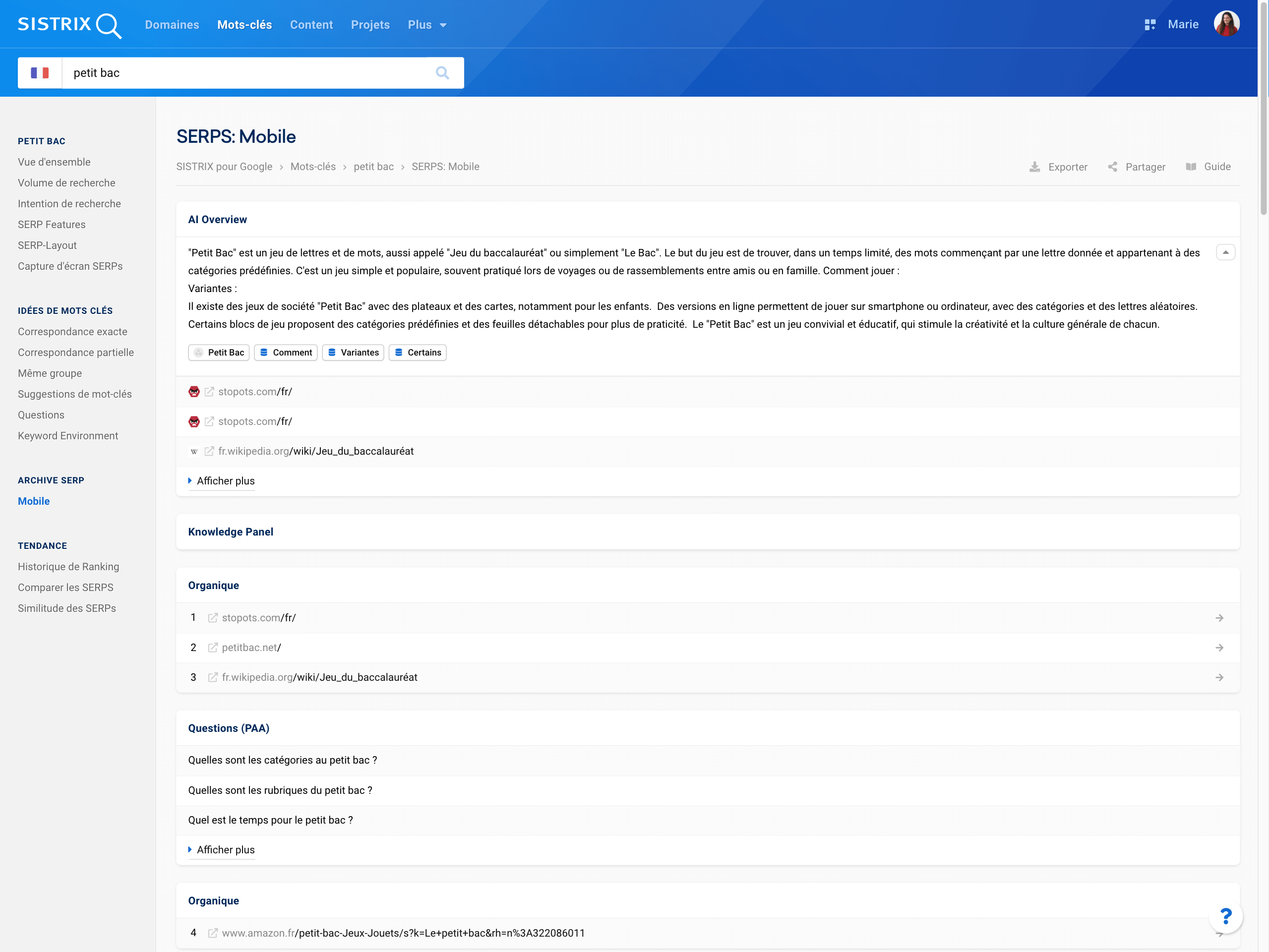 kw ai overview screenshot